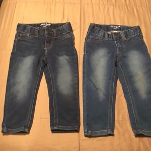 Two pairs of skinny jeans